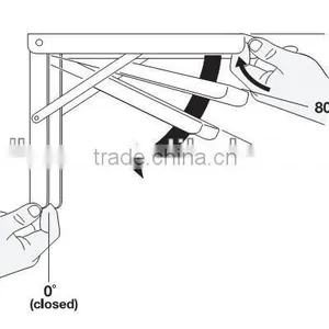 Folding Shelf Bracket,Heavy-duty Storage and Work Surface Applications thumbnail-5