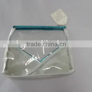 Clear Pvc Cosmetic Bag With Satin thumbnail-1