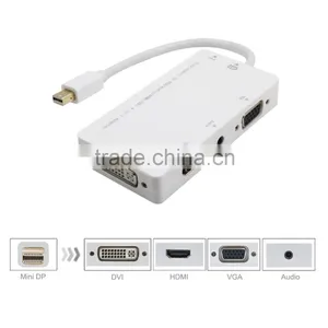 Mini DP to VGA /DVI and HD MI With Audio Adapter thumbnail-1
