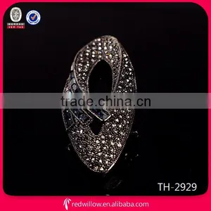 2015 Latest Handmade Mental Fashion Rhinestone Crystal Vintage Brooch Wholesale thumbnail-3