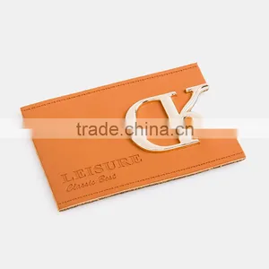 Fashion Metal LogoJeans Leather Patch Embossed PU Patch thumbnail-4