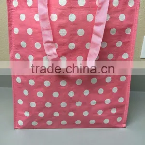 100% Recycle Polka Dot Design Gift Bag Reusable thumbnail-4
