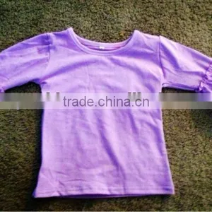 Many Colors Half Sleeve Cotton Girls Ruffle Shirt Wholesale Children Clothing Usa Long Sleeve Children Boutique Summer 2016 thumbnail-2