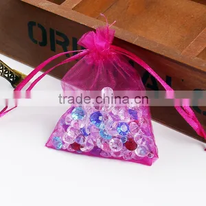 7x9cm Wholesale Drawable Red Small Organza Bags Favor Christmas Gift Wedding Organza Bag thumbnail-6