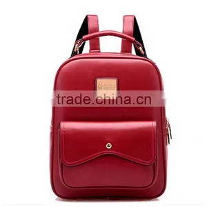 Women Girl Double Leather Shoulder Backpack Bag School Bag Satchel Bookbag thumbnail-4