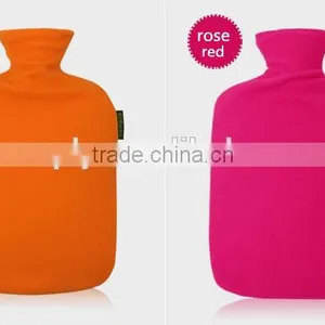 PVC Hot Water Bottle Wave Design With Polar Fleece Cover 2L thumbnail-1