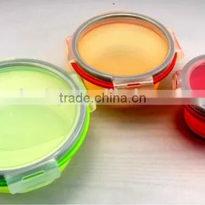 M Size Non-stick Silicone Food Storage Container/collapsible Silicone Container thumbnail-2