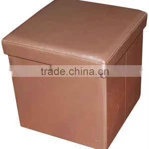 Stronger!! Berry PVC Leather Foldable Storage Stool thumbnail-1