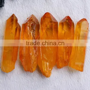 Rainbow Aura Quartz Points Crystals Healing Stones thumbnail-4
