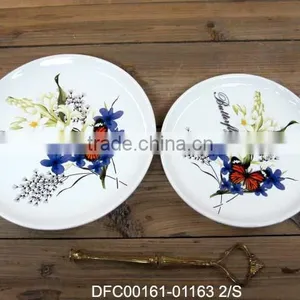 Elegant Party Used 2 Tiers of Ceramic Cake/ Candies/ Fruit Serving Plate thumbnail-1