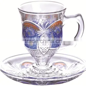 Glass Cup Set, High Quality Coffee Set, Bulk Tea Cups and Saucers Cheap thumbnail-1
