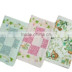 Colorful Flower Print Cotton Terry Hand Towel thumbnail-4