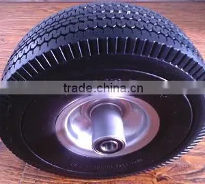 10 Inch Small Rubber Wheels for Garden Cart 4.10/3.50-4 thumbnail-1
