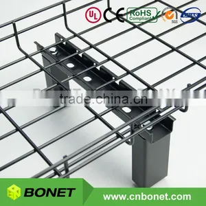 Wire Mesh Cable Tray Rack, Cabinet and Floor Mounting Accessory for Structured Network Cabling thumbnail-4