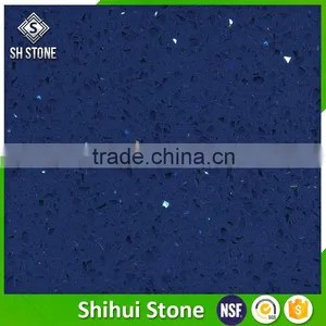 Black Galaxy Quartz Countertop, Black Sparkle Colors Quartz Stone thumbnail-3