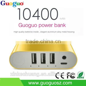 2016 Gadgets!! Portable Aluminium Mobile Power Bank Charger 10400mAh thumbnail-4