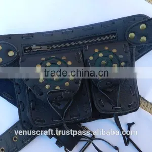 Money Hip Waist Pocket Leather Belt/bum Bag thumbnail-1
