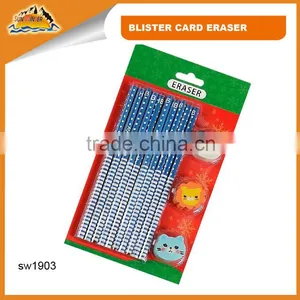 Mini Promotional Animal Kids Pencil and Eraser Set thumbnail-1