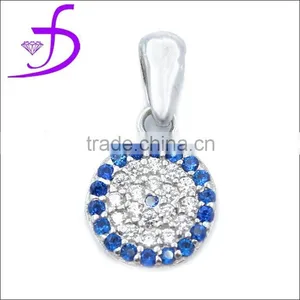 Rhodium Plating Tiny 925 Sterling Silver Nice Zircon Charm thumbnail-1