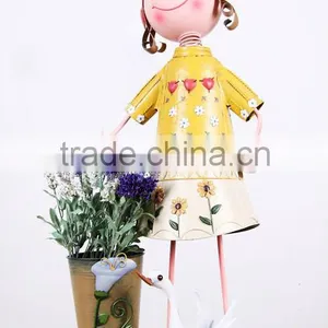 Outdoor Decoration Metal Doll Flower Pots thumbnail-6