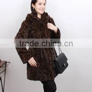 Fashion Genuine Knitted Mink Fur Coat for Women MC10 thumbnail-4