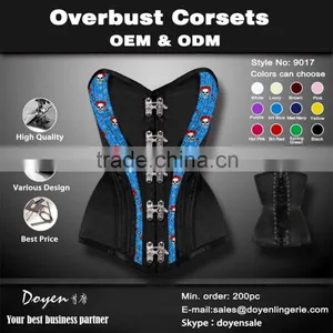 OEM &ODM Service Women Tight Latex Magic Sexy Women Burlesque Black Sexy Mature Corset thumbnail-4