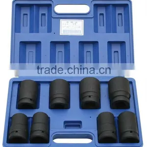8 PC 1" Metric Heavy Duty Impact Socket Set thumbnail-1