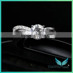 Moissanite Fire Solitaire Ring Color Moissanite Sic Silicon White Color Jcpenney Moissanite Jewelry thumbnail-5