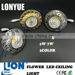 Factory Direct COB Design Flower Shade Led Ceiling Light 5W 7W thumbnail-3