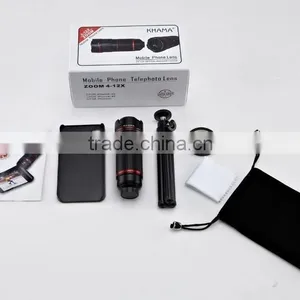 Adjustable 4X-12X Magnification Telephoto Lens W/ Back Case Cover For IPhone5/5S thumbnail-1