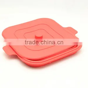 Square Shape Silicone Bowl With Lid thumbnail-4