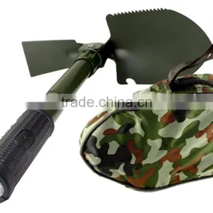 5 in 1 Folding Camp Shovel, Hoe, Compass, Saw and Bottle Opener With Free Compact Carrying Case thumbnail-1