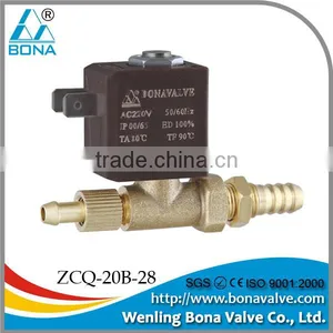 Tube With Lock 8mmx6.5mm Brass Steam Welding Machine DC 12V 24V Electric Valve ZCQ-20B-28 thumbnail-1