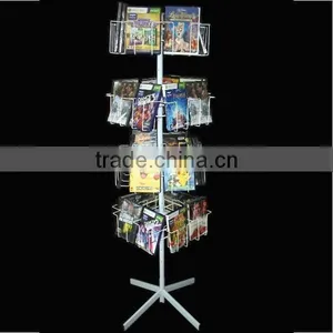 Supermarke Floor-standing 4 Tier Metal CD Display Rack thumbnail-1