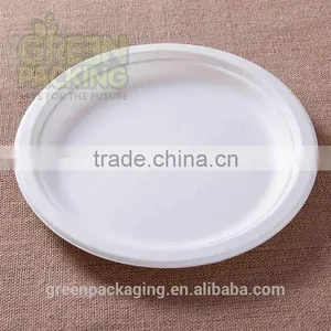 9 Inch Sugarcane Compostable Plates thumbnail-1
