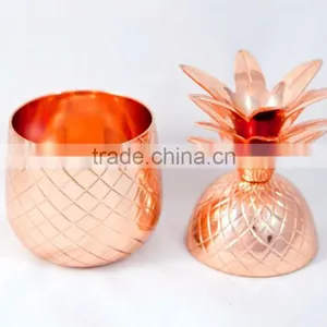 Pineapple Moscow Mule Mug Cup 16oz Pineapple Tumbler Gold Copper Silver thumbnail-5