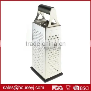 Stainless Steel 4 Side Grater Cheese Grater Vegetable Grater With Soft Grip Handle thumbnail-2