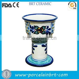 Western Standing Cup Ceramic Medieval Goblet thumbnail-1