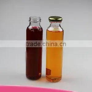 Clear Glass Juice Bottle / Glass Milk Bottle thumbnail-3