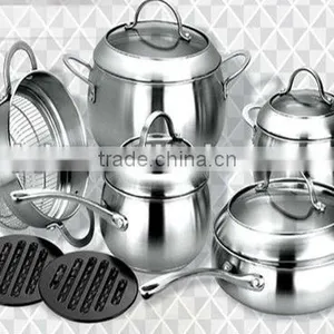 NEW ARRIVING STAINLESS STEEL COOKING POT SETS OF HIGH QUALITY AND LOW PRICE thumbnail-1