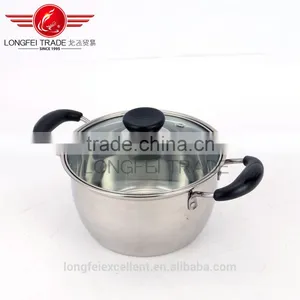 Insulation Handle High Quality Houseware Cheap Stainless Steel Cooking Pot Set/camping Pot thumbnail-2