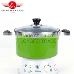 Hot Selling 4pcs Colorized Stainless Steel Soup Pot Kitchen Cookware With Glass Lid thumbnail-2