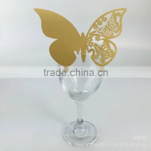 Party Favors Supplier Wine Glass Card Laser Cut Wedding Invitation Card thumbnail-4