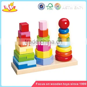 Wholesale High Quality Wooden Stacking Tower Blocks Toy Fashionable Kids Stacking Tower Blocks W13D039 thumbnail-2