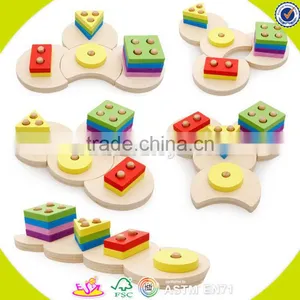 Wholesale Funny Kids Wooden Shape Sorter Blocks Stacking Toy Hot Sale Baby Wooden Shape Sorter Blocks Stacking Toy W13D098 thumbnail-2