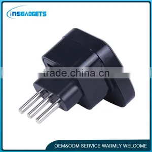 China 2016 New Products 10/16A Black Plug Converter Travel Adapter for Italy thumbnail-2