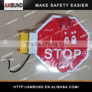 TS-A83-002 Arabic School Bus Stop Arm Sign thumbnail-1