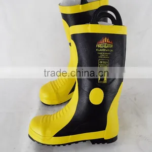 Rubber Material Fire Performance Rubber Boots Fireproof Fire Safety Boots Customized thumbnail-2