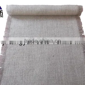 30cm*300cm Natural Burlap Runner Raw Edge on Small Rolls thumbnail-1