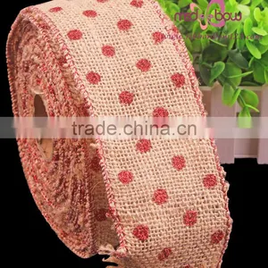 Christmas Decorative Burlap Ribbon Roll thumbnail-3